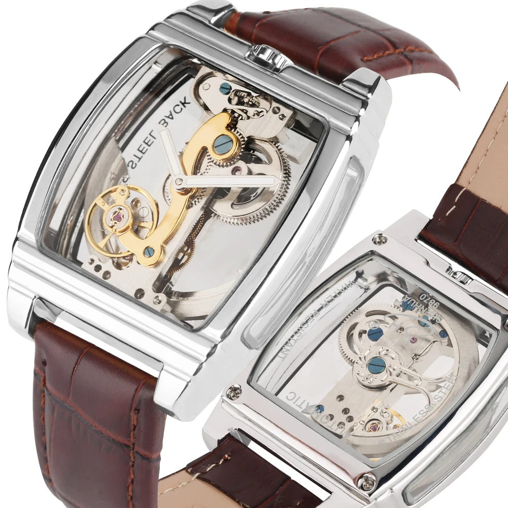 Mechanical Watch Elegant Luminous Automatic Self Wind Skeleton Watches Brown Genuine Leather Watch Band Business Style Clock
Mechanical Watch Elegant Luminous Automatic Self Wind Skeleton Watches Brown Genuine Leather Watch Band Business Style Clock