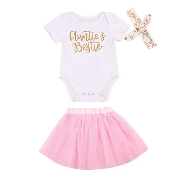3pcs/Set Cute New Born Baby Girl Clothes Set Letter Baby Shorts Sleeve Bodysuit Romper Pink Ruffles Tutu Skirts Headband Outfits
3pcs/Set Cute New Born Baby Girl Clothes Set Letter Baby Shorts Sleeve Bodysuit Romper Pink Ruffles Tutu Skirts Headband Outfits