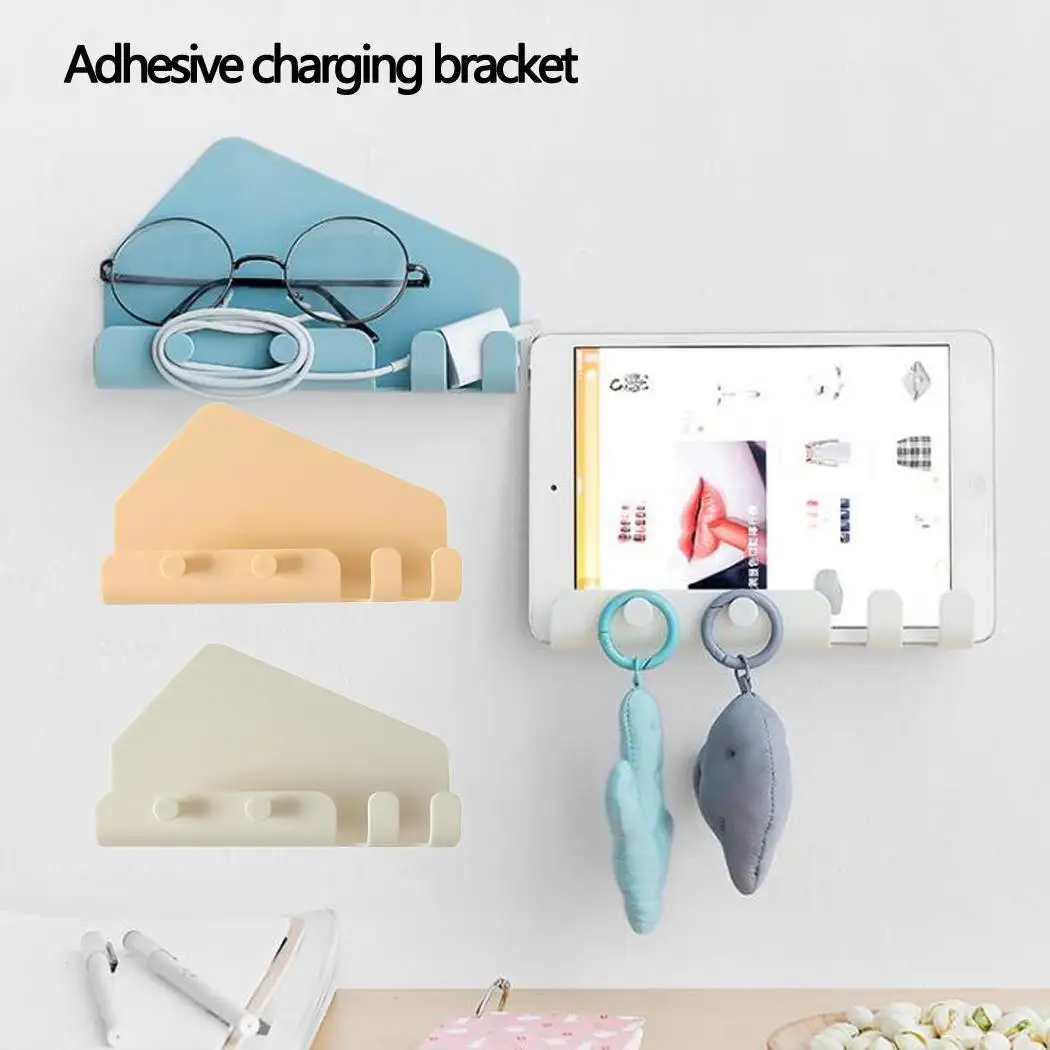 Creative Mobile Phone Tablet Stand Seamless Storage 1 Hook White Blue Apricot Home Rack | Мобильные телефоны и аксессуары