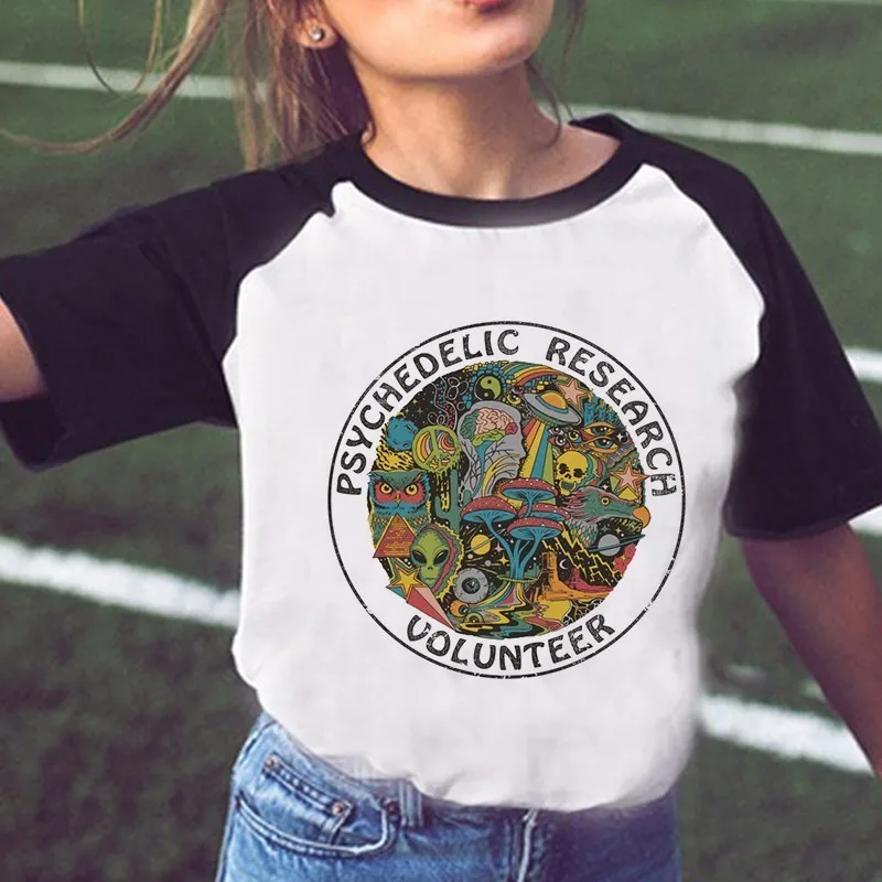 2018 Short Sleeve Psychedelic T Shirt Women Psychedelic Research Volunteer T Shirts Printed Vintage Shirt Harajuku Femme Tee
2018 Short Sleeve Psychedelic T Shirt Women Psychedelic Research Volunteer T Shirts Printed Vintage Shirt Harajuku Femme Tee