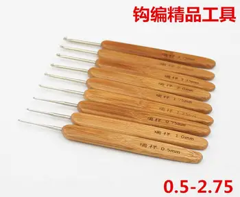 Knitting tool knitting needle crochet hook carbonized bamboo handle crochet hook stainless steel crochet hook
Knitting tool knitting needle crochet hook carbonized bamboo handle crochet hook stainless steel crochet hook