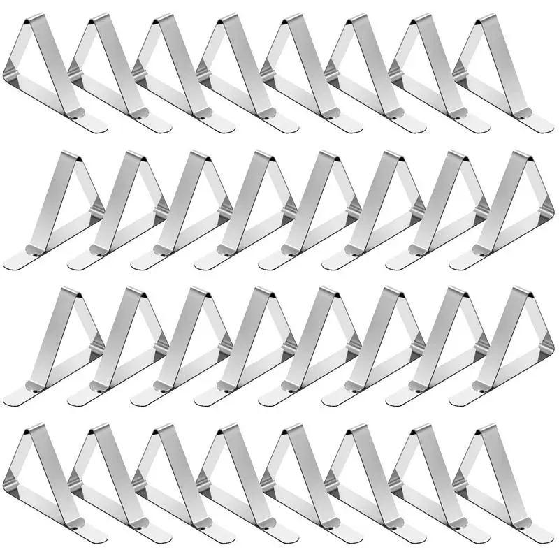 Tablecloth Clips 32 Pack Stainless Steel Table Cover Clamps Skirt Clips for Home Kitchen Restaurant Picnic Tables
Tablecloth Clips 32 Pack Stainless Steel Table Cover Clamps Skirt Clips for Home Kitchen Restaurant Picnic Tables