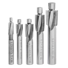 5pc 4 Flute HSS Counterbore End Mill M3-M8 Pilot Slotting Tool Milling Cutter Drill Bit for Wood Metal Drilling Counterbore Mill
5pc 4 Flute HSS Counterbore End Mill M3-M8 Pilot Slotting Tool Milling Cutter Drill Bit for Wood Metal Drilling Counterbore Mill