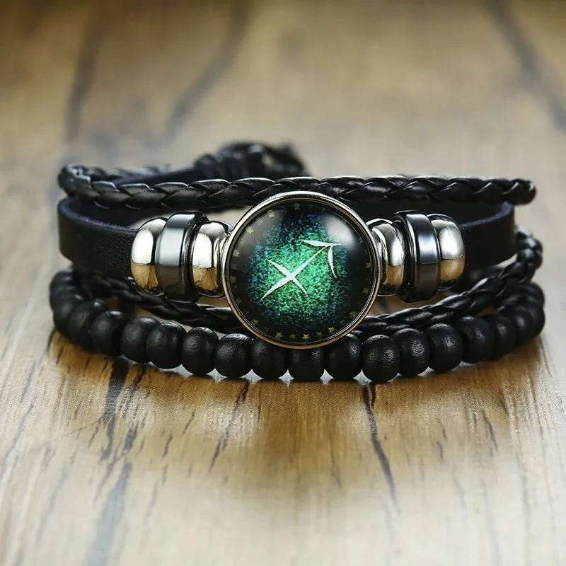 Vnox 12 Constellation Bracelets Set for Women Men Leather Bangle Beaded Chain Casual Male Jewelry Adjustable Length
Vnox 12 Constellation Bracelets Set for Women Men Leather Bangle Beaded Chain Casual Male Jewelry Adjustable Length