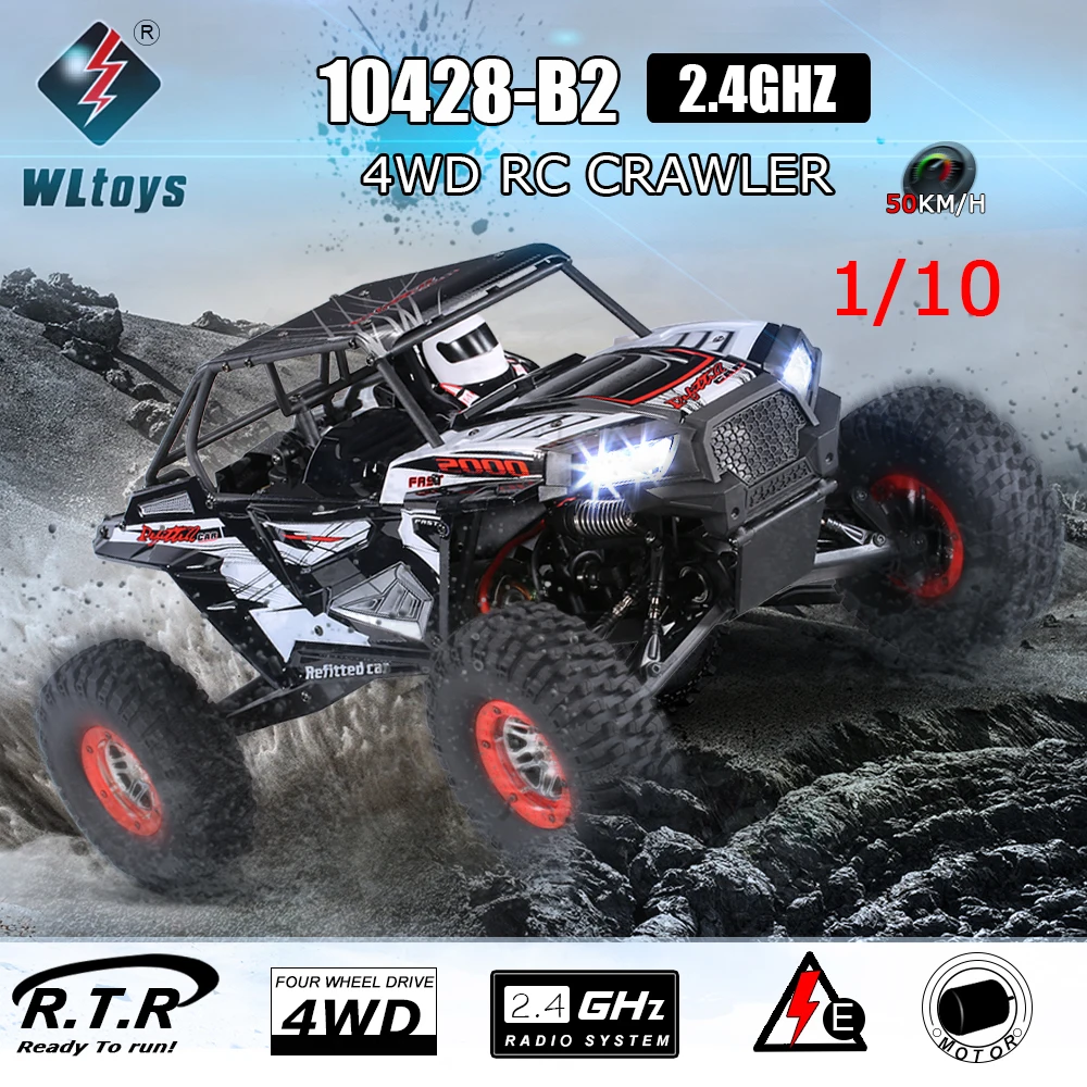 

WLtoys 10428-B2 1/10 2.4G 4WD RTR Electric Rock Crawler Off-Road Buggy Desert Baja RC Car For Boys Birthday Gifts