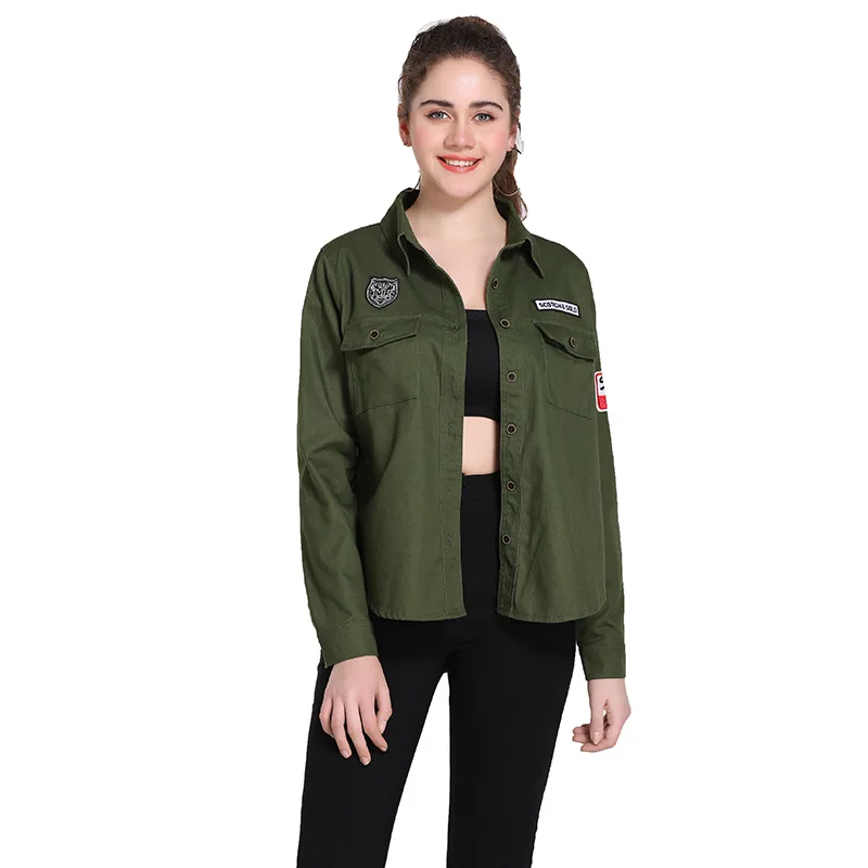 2019 New Year Vintage Hong Kong Flavor Shirt Women's Lapel Loose Long Sleeve Shirt Coat Female Bomber Coat Female Spring-fall
2019 New Year Vintage Hong Kong Flavor Shirt Women's Lapel Loose Long Sleeve Shirt Coat Female Bomber Coat Female Spring-fall