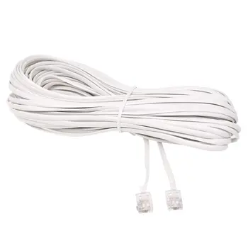 White Male 6P2C RJ11 Plug Telephone Fax Modem Line Cable, 14M for Landline Telephone
White Male 6P2C RJ11 Plug Telephone Fax Modem Line Cable, 14M for Landline Telephone