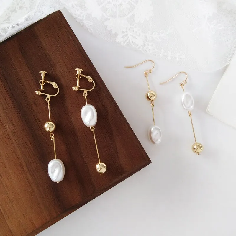 Gold Color Long Pearls Earrings Minimalist Asymmetrical Geometric Drop Earring Elegant Simulated Pearl Drop Earrings
Gold Color Long Pearls Earrings Minimalist Asymmetrical Geometric Drop Earring Elegant Simulated Pearl Drop Earrings
