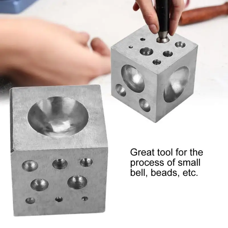 50mm Punches Jewelry Goldsmithing Manufacturing Doming Tool Square Dapping Block with 18 Pits for exquisite workmanship tool
50mm Punches Jewelry Goldsmithing Manufacturing Doming Tool Square Dapping Block with 18 Pits for exquisite workmanship tool