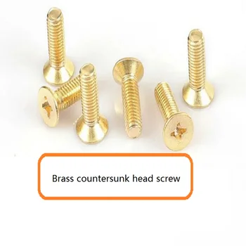 Free delivery GB819 Brass Flat Head Screw Cross Recessed Countersunk Head Machine Screws M2.5*4 5 6 8 10 12
Free delivery GB819 Brass Flat Head Screw Cross Recessed Countersunk Head Machine Screws M2.5*4 5 6 8 10 12