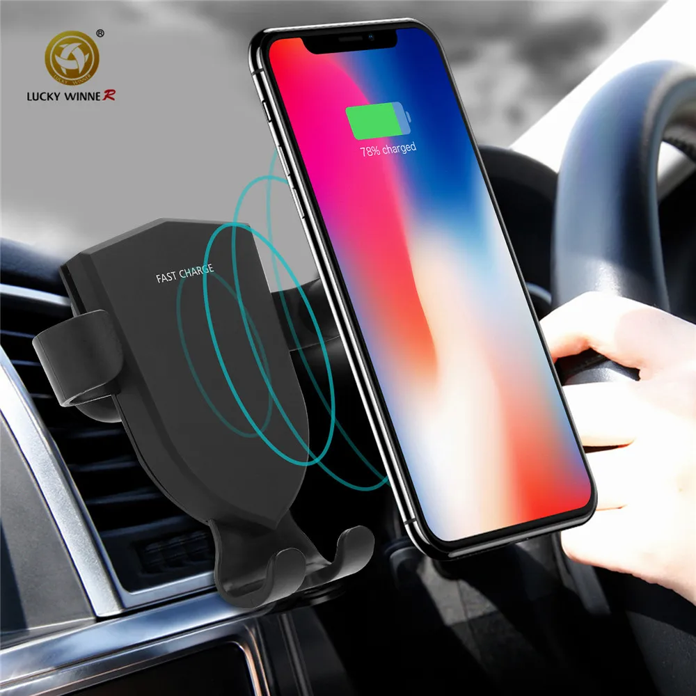 2018 новое автомобильное USB Настоящее быстрое Qi Беспроводное зарядное устройство