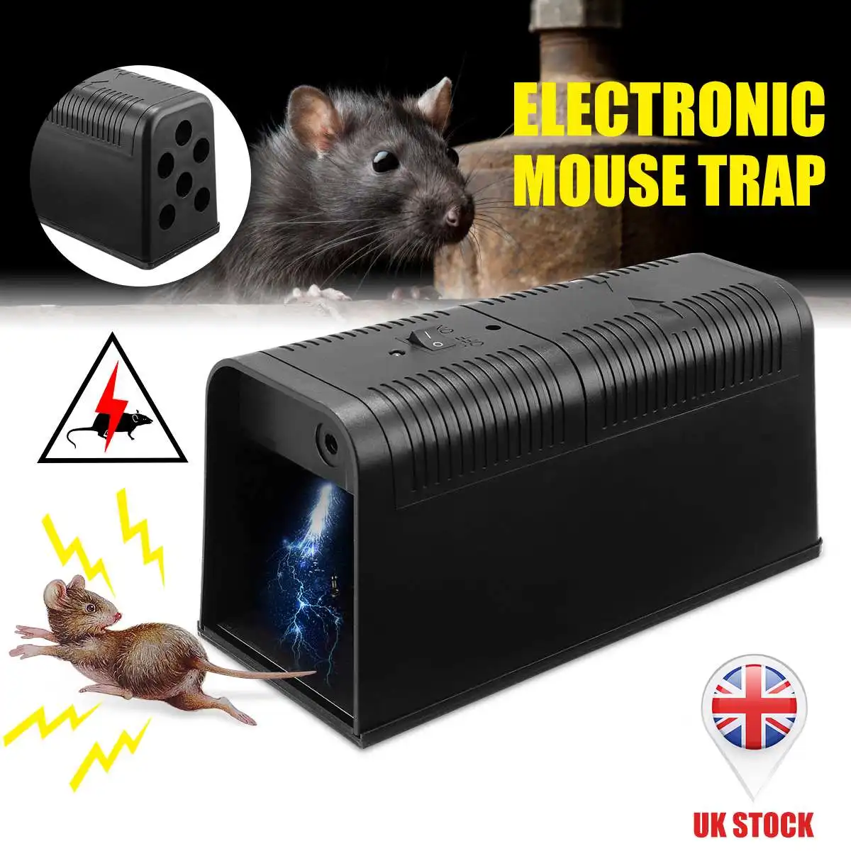 Electronic Mouse Killer Rat Zapper Exterminator Trap Humane Rodent Mousetrap Device DC6V With Protection Switch
Electronic Mouse Killer Rat Zapper Exterminator Trap Humane Rodent Mousetrap Device DC6V With Protection Switch
