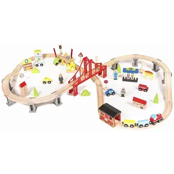 70pcs Wooden Train Set Learning Toy Kids Children Fun Road Crossing Track Railway Play Multicolor Great Gift FOR Children
70pcs Wooden Train Set Learning Toy Kids Children Fun Road Crossing Track Railway Play Multicolor Great Gift FOR Children