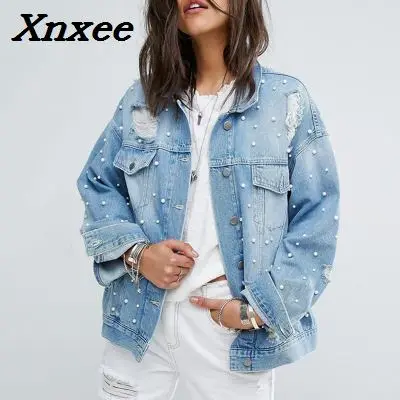 Denim jacket long sleeve coats women loose rhinestone beaded elegant vintage hole girls jeans jackets coat plus size Xnxee
Denim jacket long sleeve coats women loose rhinestone beaded elegant vintage hole girls jeans jackets coat plus size Xnxee