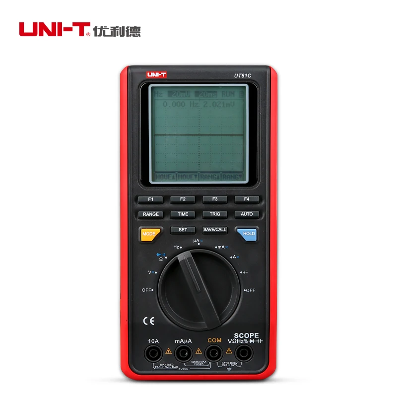 

UNI T UT81C Handheld Scope Digital Multimeter Oscilloscope 4000 Count DMM 6MHz 80MS/s Volt Amp Ohm Capacitor Tester USB interfac