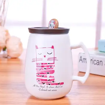 Creative Couple Mug With Lid Spoon Cartoon Cat Ceramic Cup Cute Coffee Milk Tea Cup Personality Daily Cup Random Style Colors
Creative Couple Mug With Lid Spoon Cartoon Cat Ceramic Cup Cute Coffee Milk Tea Cup Personality Daily Cup Random Style Colors