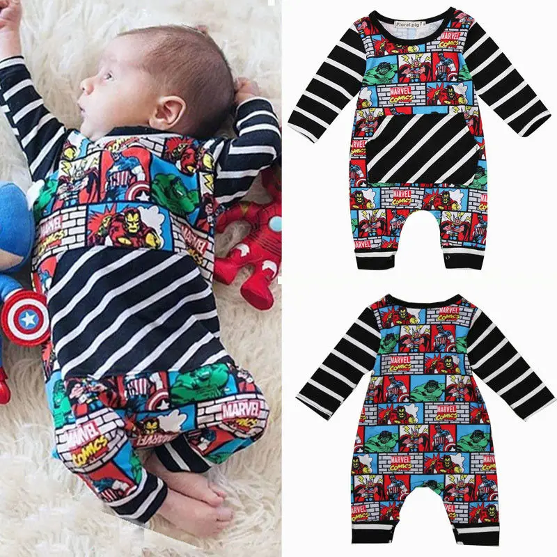 Pudcoco JUMPSUITS For Boy Superhero Newborn Baby Boy Stripe Cotton Romper Jumpsuit Outfit Clothes
Pudcoco JUMPSUITS For Boy Superhero Newborn Baby Boy Stripe Cotton Romper Jumpsuit Outfit Clothes
