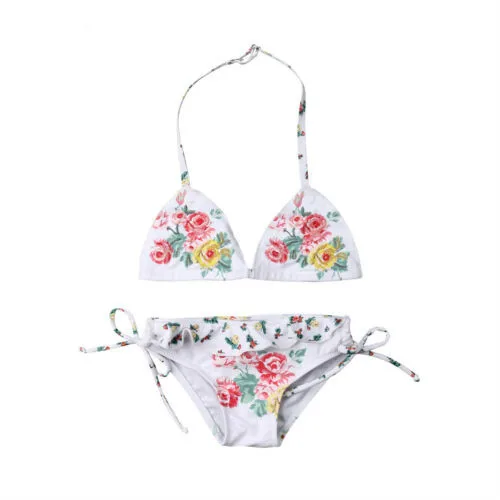 2Pcs Cute Kids Swimsuit Embroidered Floral Baby Girls Bikini Set Halter Backless Swimwear Bandage Bathing Suit Toddler Beachwear
2Pcs Cute Kids Swimsuit Embroidered Floral Baby Girls Bikini Set Halter Backless Swimwear Bandage Bathing Suit Toddler Beachwear