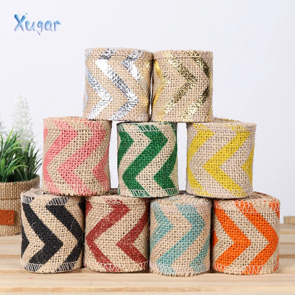 Xugar 60mm Hemp Ribbon Colorful Wave Printed Ribbon Home Handmade Decoration Costume Crafts DIY Gift Wrapping Materials 2m/roll
Xugar 60mm Hemp Ribbon Colorful Wave Printed Ribbon Home Handmade Decoration Costume Crafts DIY Gift Wrapping Materials 2m/roll