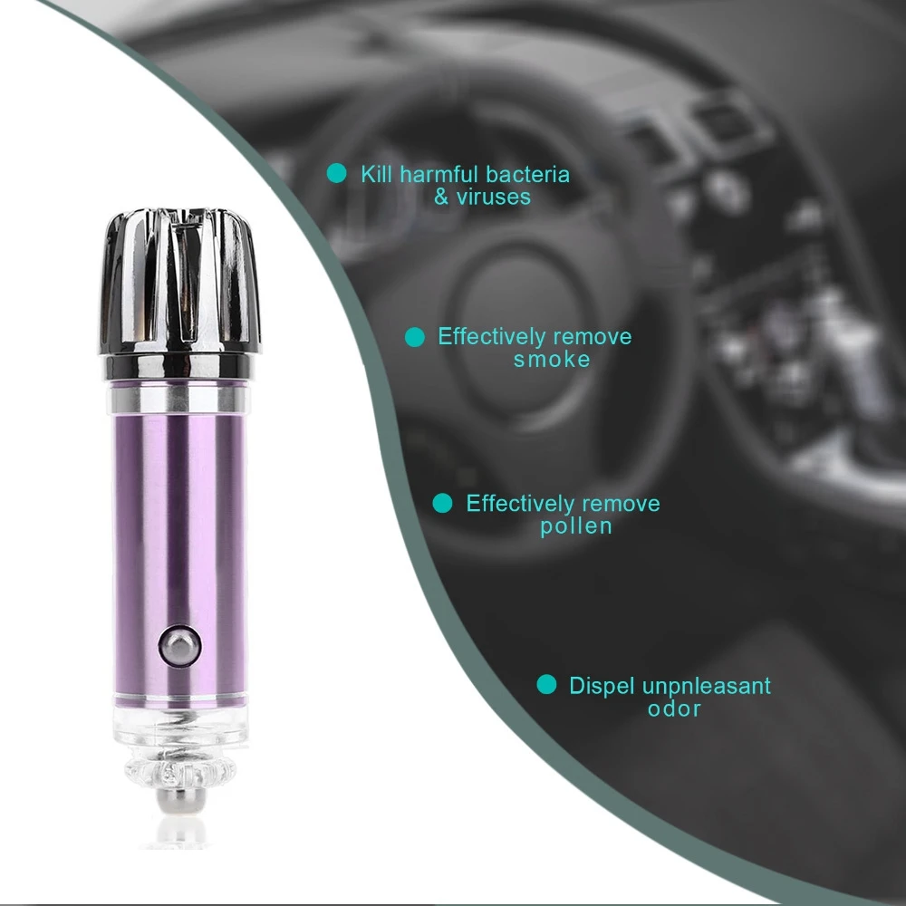 

Powerful Car Air Freshener,Purifier Oxygen Bar 3.8 Million Ionizer For Universal 12V Car Cigarette Lighter