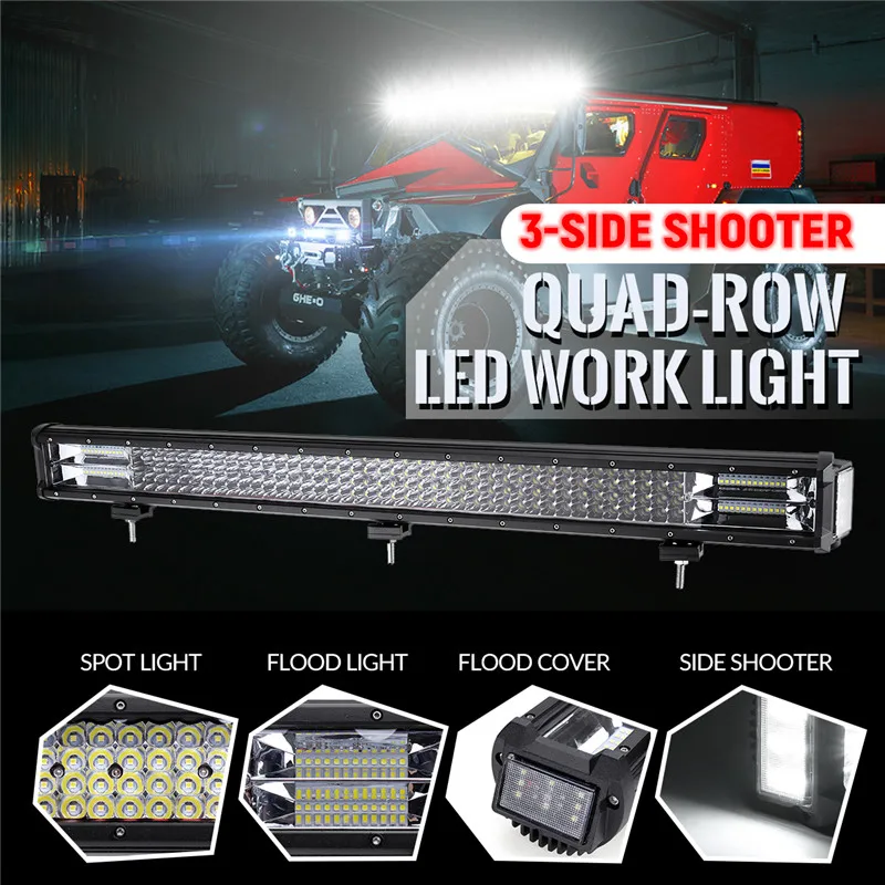 32inch 672W Triple-row 224 LED Work Light 12/24V Long Bar Spot Light Flood Combo For Off-road SUV Truck Car Day Light
32inch 672W Triple-row 224 LED Work Light 12/24V Long Bar Spot Light Flood Combo For Off-road SUV Truck Car Day Light