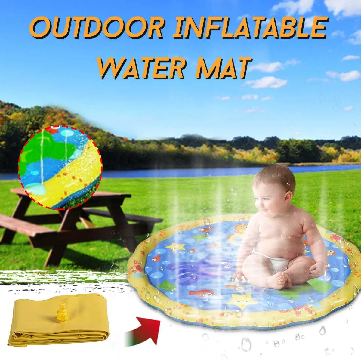1m / 1.7m Swimming pool baby wading kiddie squirt fun pool outdoor squirt&splash water spray mat for Child simple instant set up
1m / 1.7m Swimming pool baby wading kiddie squirt fun pool outdoor squirt&splash water spray mat for Child simple instant set up