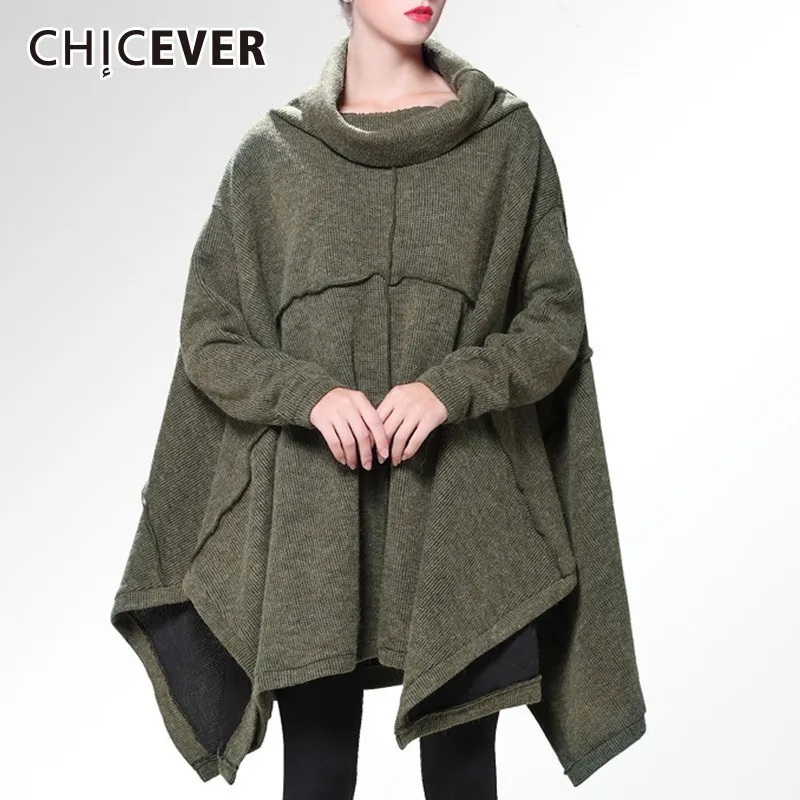 CHICEVER Knitting Dresses For Women Loose Oversize Hem Irregular Split Autumn Winter Short Dress Female 2019 Fashion Tide New
CHICEVER Knitting Dresses For Women Loose Oversize Hem Irregular Split Autumn Winter Short Dress Female 2019 Fashion Tide New