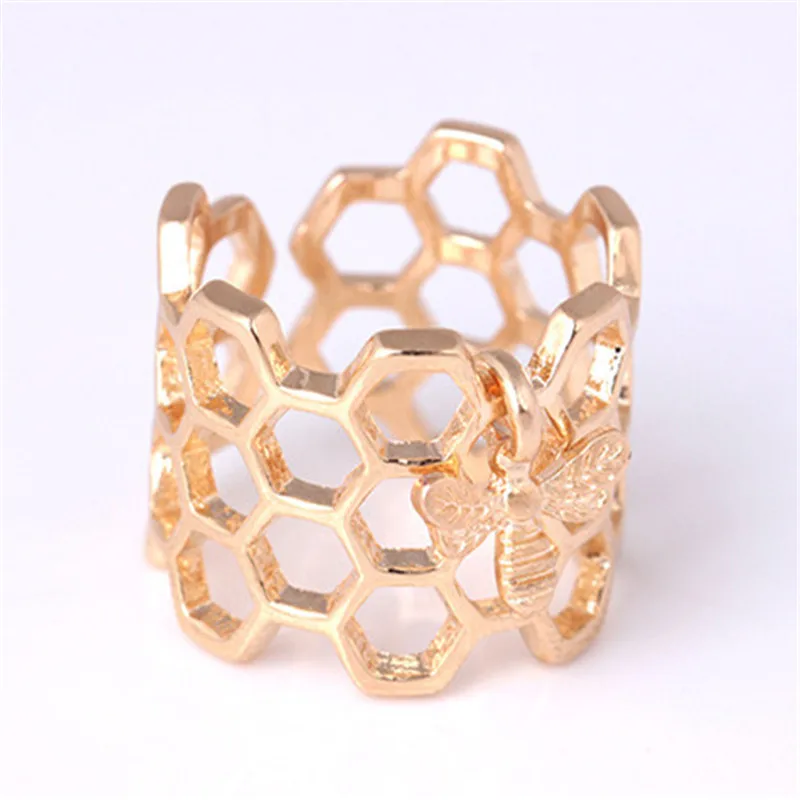 RONGQING 12pcs/lot Bee ring size 20mm*17mm adjustable hexagon honeycomb lovely bee ring for women
RONGQING 12pcs/lot Bee ring size 20mm*17mm adjustable hexagon honeycomb lovely bee ring for women