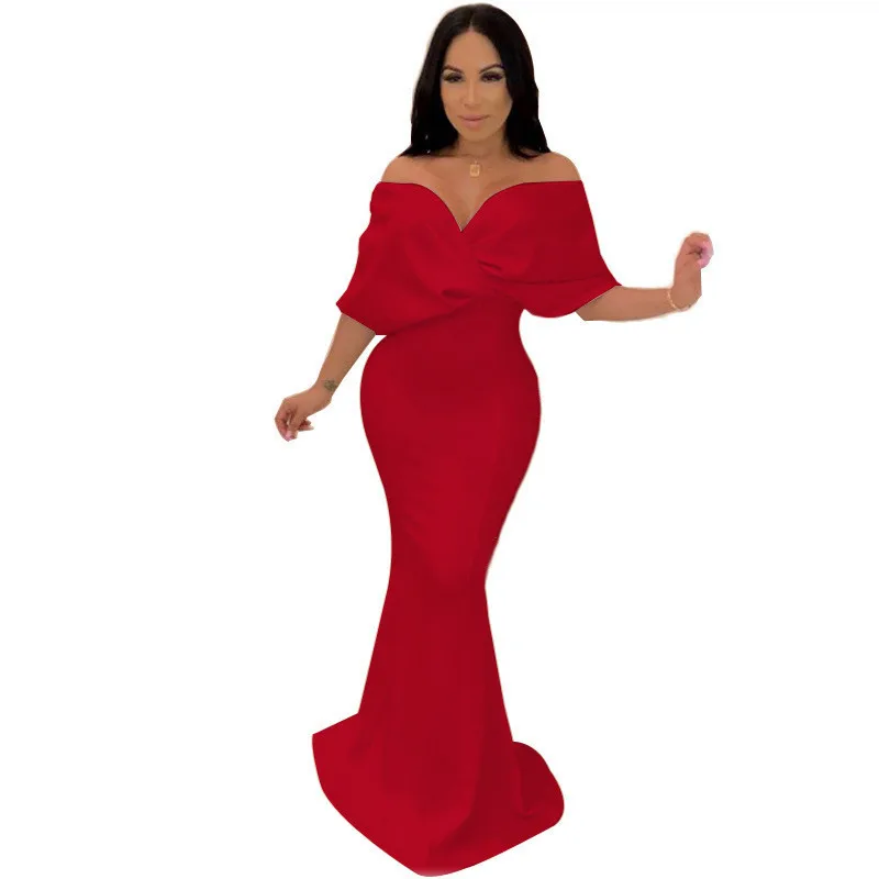 Women Dress Sexy Slash Neck Off Shoulder Fishtail Floor Length Vintage White Red Black Blue Party Dress YOUNGER TREE
Women Dress Sexy Slash Neck Off Shoulder Fishtail Floor Length Vintage White Red Black Blue Party Dress YOUNGER TREE