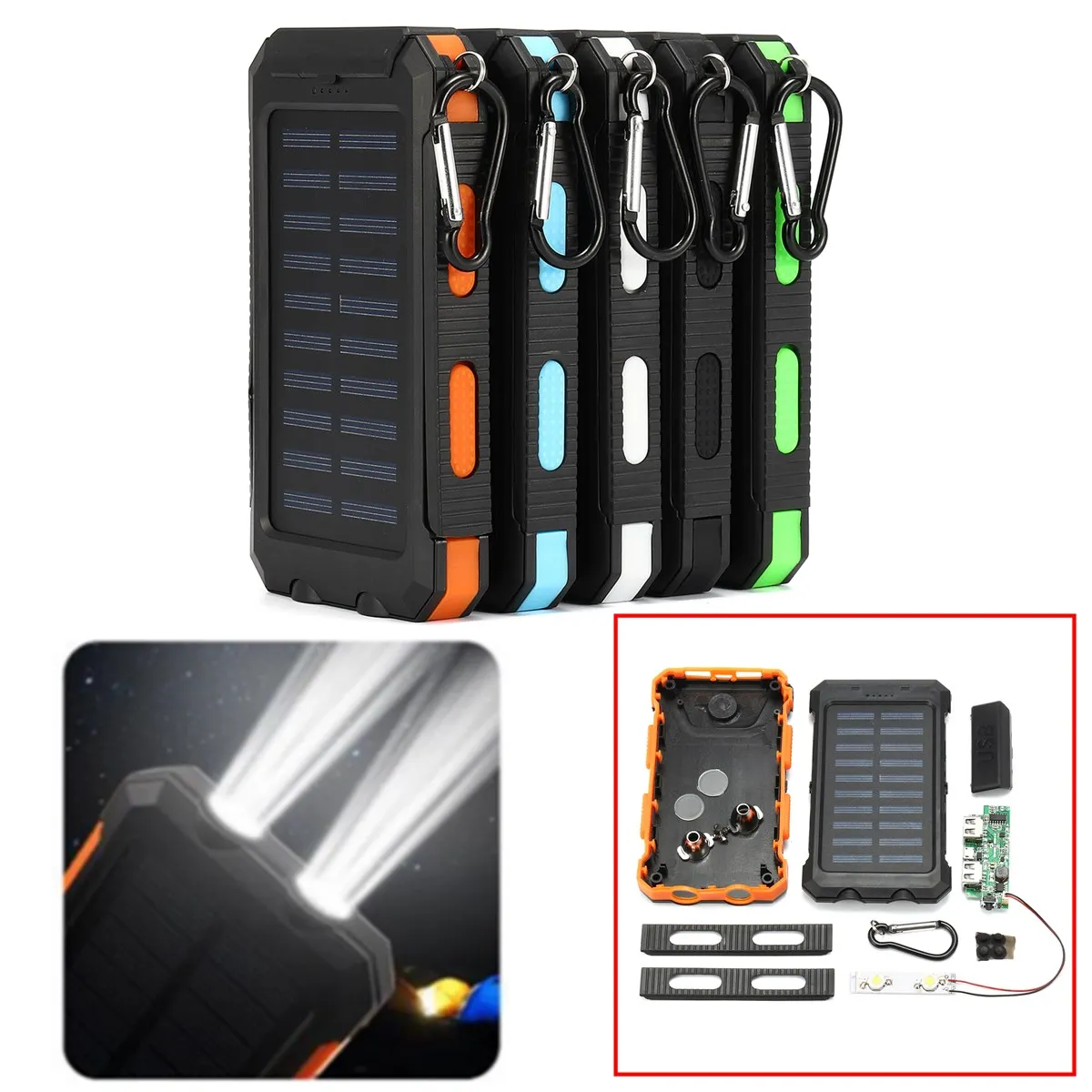 Bakeey DIY 20000mAh Dual USB DIY Solar Power Bank Case Kit with LED Light Waterproof Battery storage boxes diy
Bakeey DIY 20000mAh Dual USB DIY Solar Power Bank Case Kit with LED Light Waterproof Battery storage boxes diy