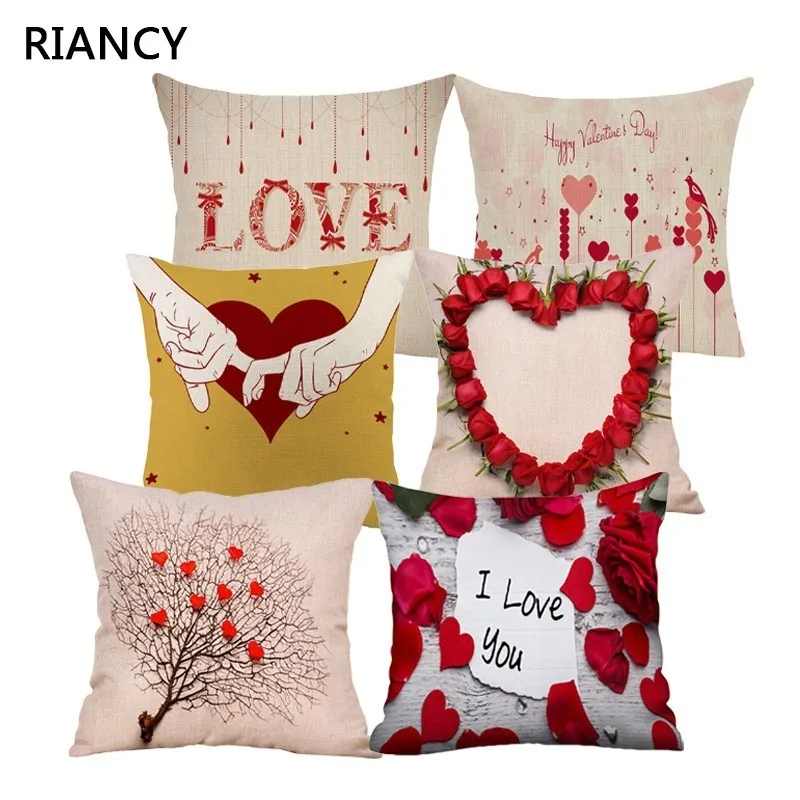 Happy Valentines Day Present Cushion Cover Sweet Love Gift Linen Throw Waist Pillowcase Almofadas Decorativas Para Sofa 40611-1
Happy Valentines Day Present Cushion Cover Sweet Love Gift Linen Throw Waist Pillowcase Almofadas Decorativas Para Sofa 40611-1