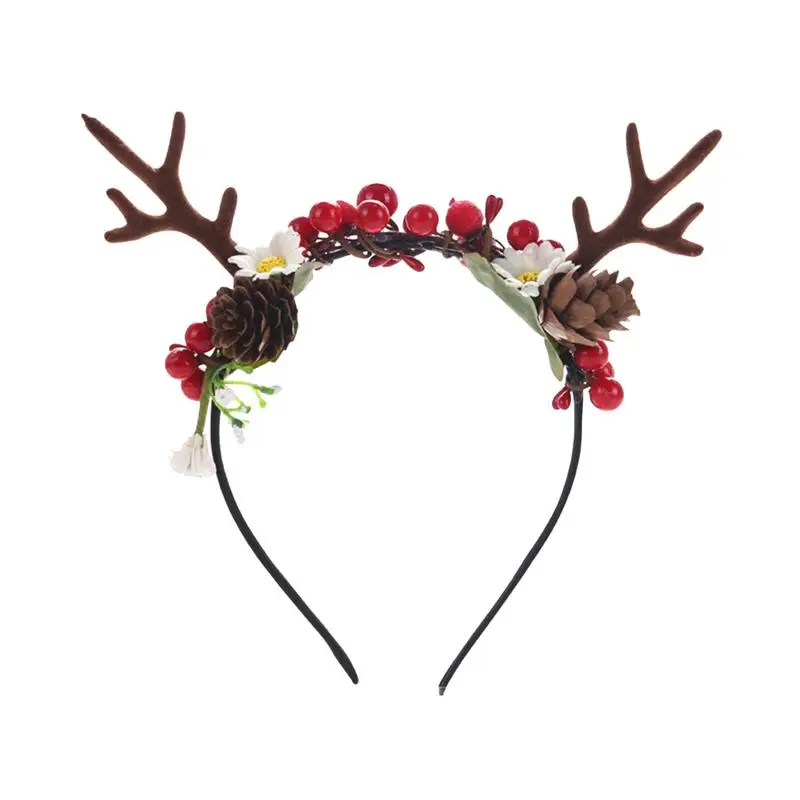 Novelty Christmas Headband Berry Flowers Blossom Artificial Deer Antler Hair Band Headpiece Headwear For Carnival Women Party
Novelty Christmas Headband Berry Flowers Blossom Artificial Deer Antler Hair Band Headpiece Headwear For Carnival Women Party