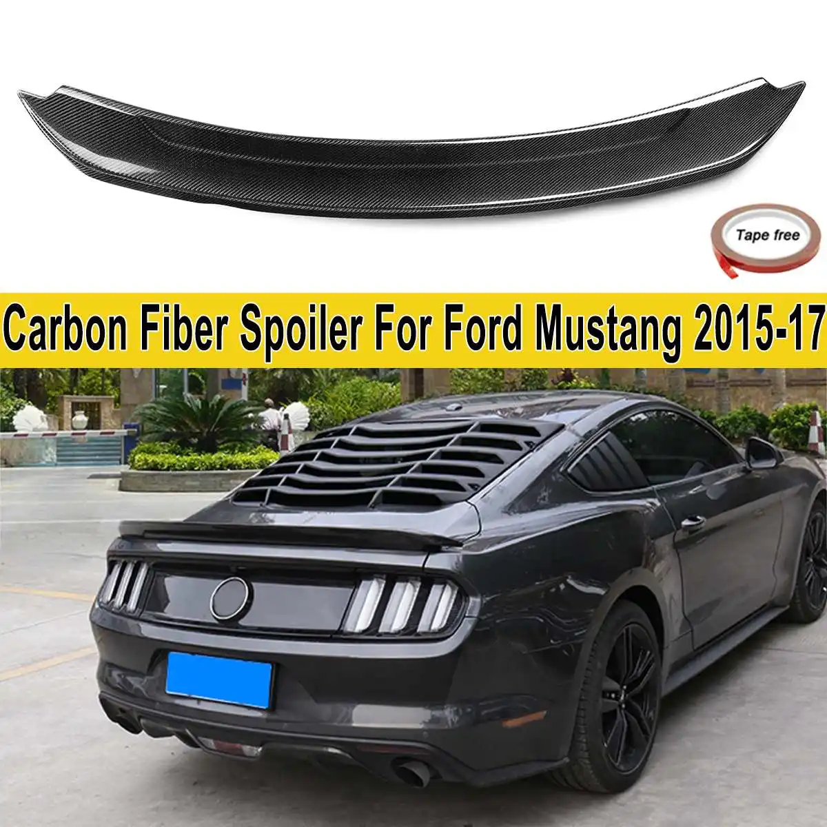 Real Carbon Fiber Material Rear Trunk Spoiler Wing for Ford for Mustang 2015-2018 Auto Racing Car Styling Tail Lip Wing
Real Carbon Fiber Material Rear Trunk Spoiler Wing for Ford for Mustang 2015-2018 Auto Racing Car Styling Tail Lip Wing