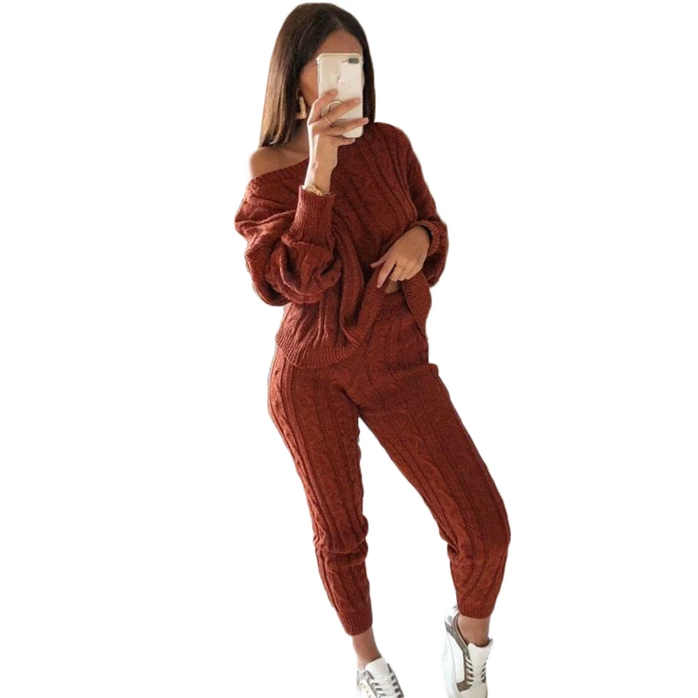 2019 New Russia stylish knit suit womens two piece sets Womans Sweater +pants female Solid Color Two-Pieces Suits outfits Loose
2019 New Russia stylish knit suit womens two piece sets Womans Sweater +pants female Solid Color Two-Pieces Suits outfits Loose
