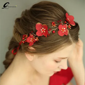 Vintage Red Flower Tiara Wedding Headband Pearl Golden color Hair Jewelry Retro Hairband Bridal Headpiece Women Gift
Vintage Red Flower Tiara Wedding Headband Pearl Golden color Hair Jewelry Retro Hairband Bridal Headpiece Women Gift