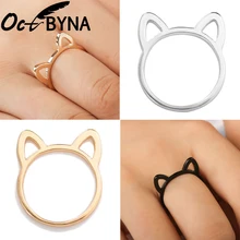 New Style Couple Rings Silver Color /Black/Gold Finger Ring Animal Cartoon Cute Cat Ear Fine Rings For Women Jewelry New Style Couple Rings Silver Color /Black/Gold Finger Ring Animal Cartoon Cute Cat Ear Fine Rings For Women Jewelry
