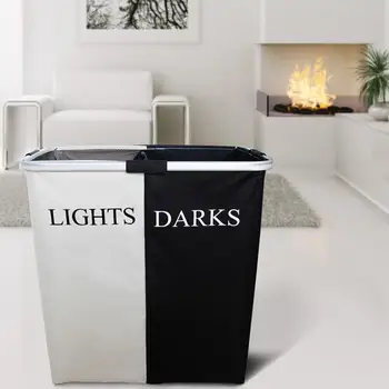 Laundry Basket Double Compartments Folding Storage Organizer Basket Toy Dirty Clothes Washing Storage Basket 
Laundry Basket Double Compartments Folding Storage Organizer Basket Toy Dirty Clothes Washing Storage Basket