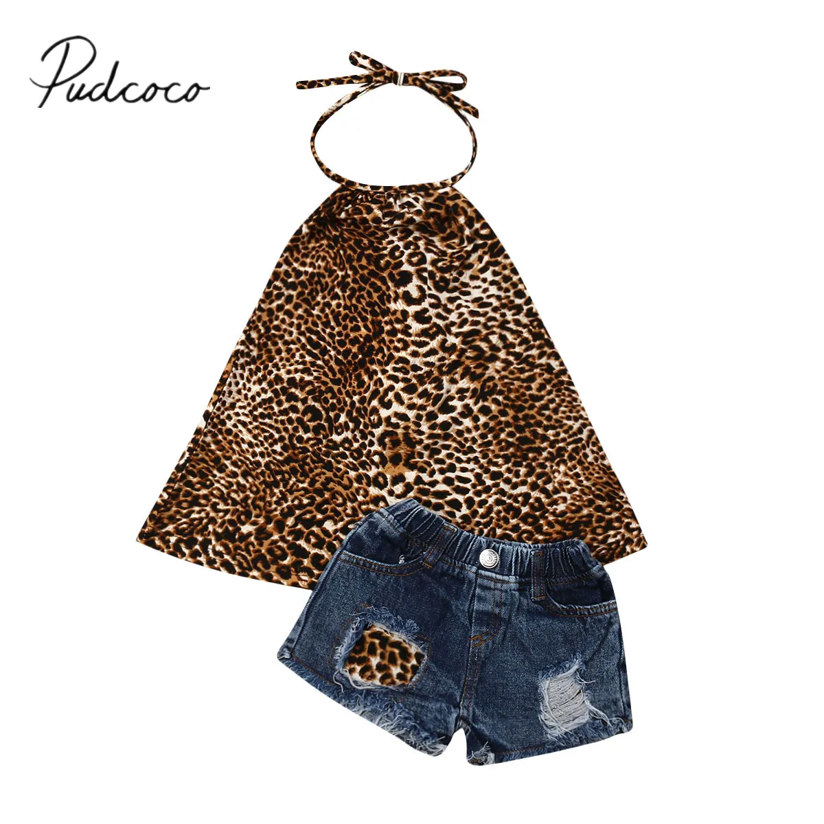 2019 Baby Summer Clothing Infant Kids Baby Girls Sets Sleeveless Leopard Strap Tops Shirt Jeans Shorts 2Pcs Outfit Clothes 1-6Y
2019 Baby Summer Clothing Infant Kids Baby Girls Sets Sleeveless Leopard Strap Tops Shirt Jeans Shorts 2Pcs Outfit Clothes 1-6Y