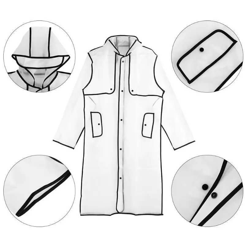 Universal Adult Men Women EVA Long Raincoat Transparent Waterproof Clear Hooded Long Jacket Rain Coat Camping Outdoor Rainwear
Universal Adult Men Women EVA Long Raincoat Transparent Waterproof Clear Hooded Long Jacket Rain Coat Camping Outdoor Rainwear