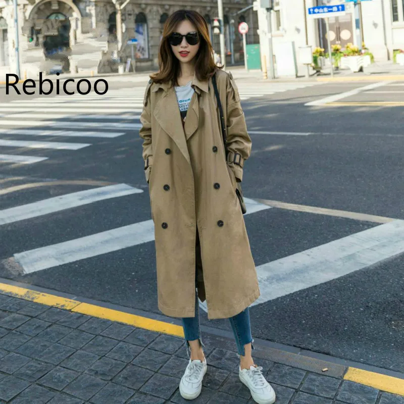 Autumn Winter Women Coats Fashion Khaki Full Sleeve Turn-down Collar Casual Club Windbreaker Long Coat Ladies Outwear Coats
Autumn Winter Women Coats Fashion Khaki Full Sleeve Turn-down Collar Casual Club Windbreaker Long Coat Ladies Outwear Coats