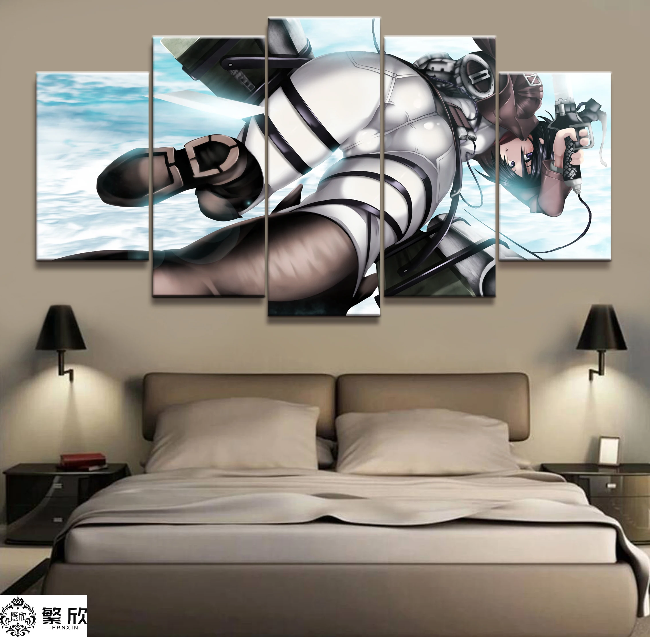 Printed Modular Pictures Framework Canvas 5 Panel Anime Attack on Titan Characters Poster Home Decor Wall Art Oil Painting
Printed Modular Pictures Framework Canvas 5 Panel Anime Attack on Titan Characters Poster Home Decor Wall Art Oil Painting