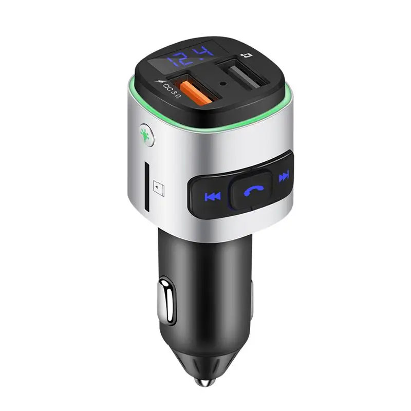 FM Transmitter Aux Modulator Bluetooth Handsfree Car Kit DC 12-24V Car Audio MP3 Player with Dual USB Port Quick Charge
FM Transmitter Aux Modulator Bluetooth Handsfree Car Kit DC 12-24V Car Audio MP3 Player with Dual USB Port Quick Charge