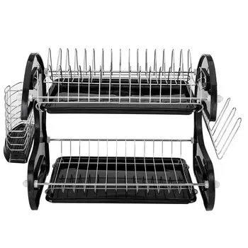 Multifunctional Dual Layers Dish Rack Tableware Shelf Plate Cutlery Cup Rack Bowl Rack Kitchen Dish Shelf Cutlery Accessories
Multifunctional Dual Layers Dish Rack Tableware Shelf Plate Cutlery Cup Rack Bowl Rack Kitchen Dish Shelf Cutlery Accessories