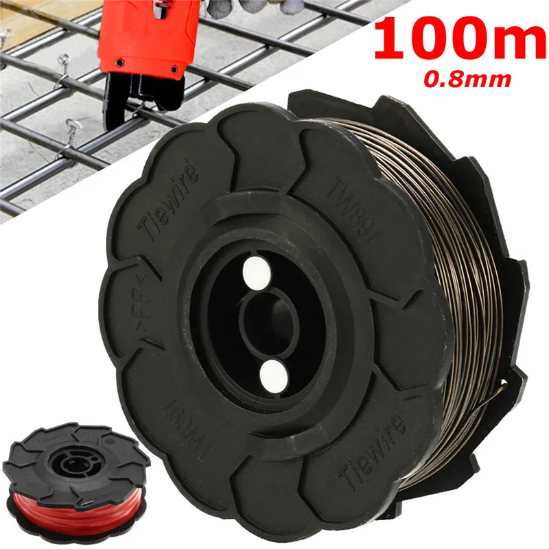 100M 0.8mm Rebar Tie Wire Coil With Round Wheel Tool For IWS Series Rebar Tier Automatic Rebar Tying Machine Accessories New
100M 0.8mm Rebar Tie Wire Coil With Round Wheel Tool For IWS Series Rebar Tier Automatic Rebar Tying Machine Accessories New