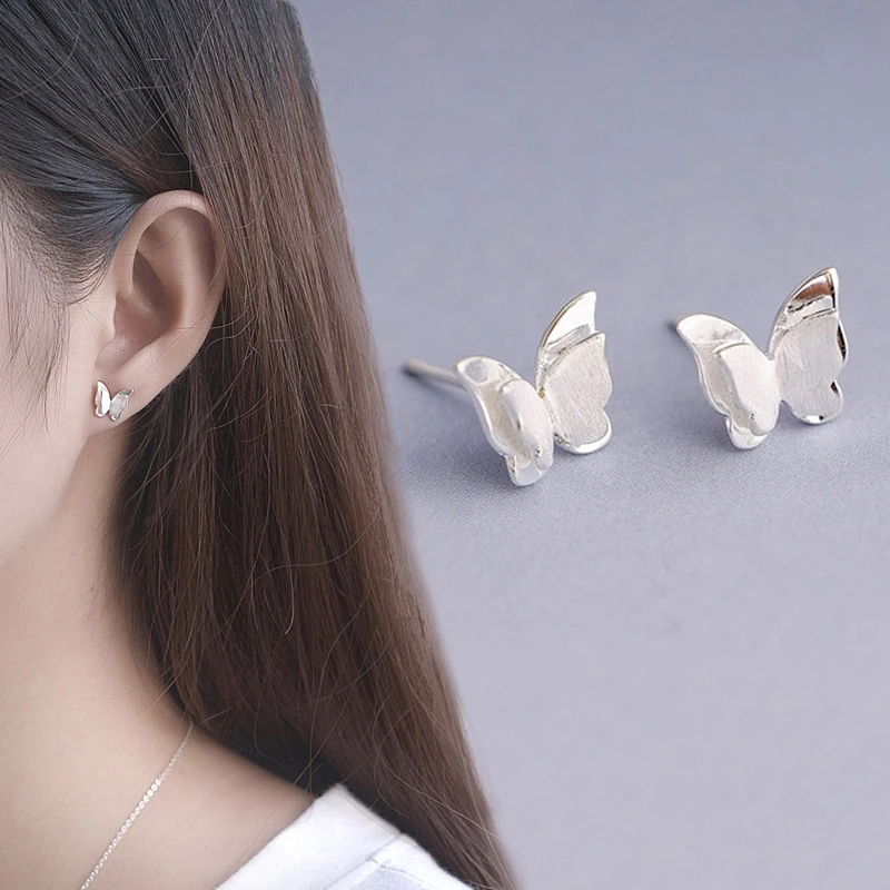 2019 New Arrival Fashion Jewelry Beautiful Stud Earring Small Valentines Gift Drawbench Butterfly Cute Silver Women 1Pair Girls
2019 New Arrival Fashion Jewelry Beautiful Stud Earring Small Valentines Gift Drawbench Butterfly Cute Silver Women 1Pair Girls