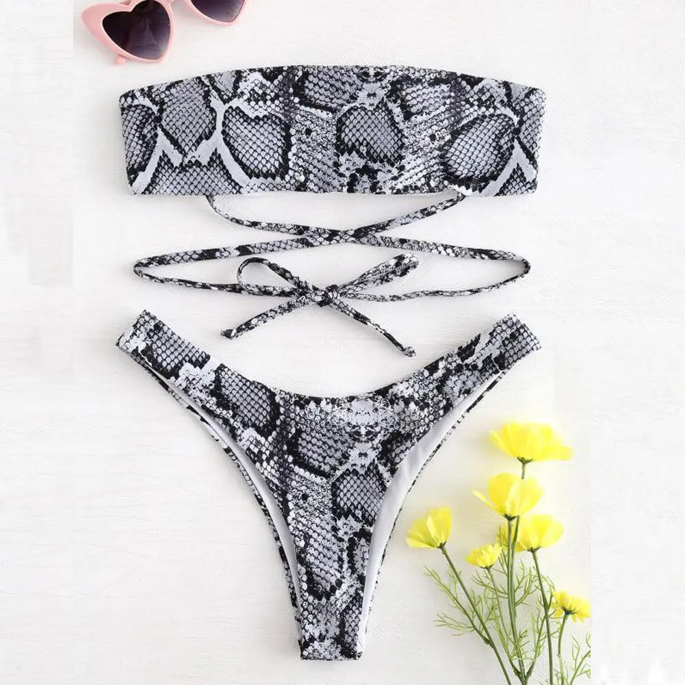 2019 New trendy Snake skin low waist Women Snakeskin High Cut Bikini Push Up Bandeau Swimwear Bathing Swimsuit
2019 New trendy Snake skin low waist Women Snakeskin High Cut Bikini Push Up Bandeau Swimwear Bathing Swimsuit