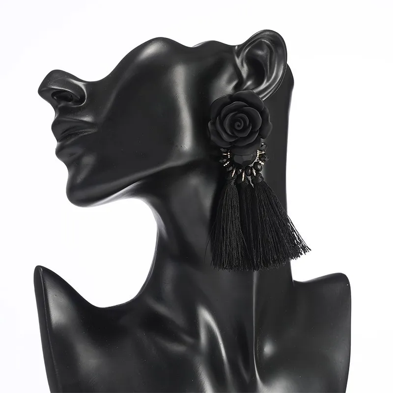 JOUVAL New Vintage Bohemian Long Drop Earrings Resin Rose Flower Fringe Tassel Big Statement Elegant Eardrop Jewelry Brincos
JOUVAL New Vintage Bohemian Long Drop Earrings Resin Rose Flower Fringe Tassel Big Statement Elegant Eardrop Jewelry Brincos