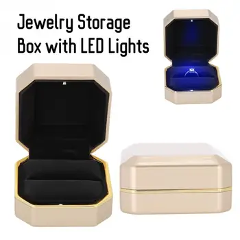LED Lighted Luxury Ring Pendant Necklace Box Wedding Case Jewelry Gift LED Light for Proposal Jewelry Organizer Display Gift Box
LED Lighted Luxury Ring Pendant Necklace Box Wedding Case Jewelry Gift LED Light for Proposal Jewelry Organizer Display Gift Box