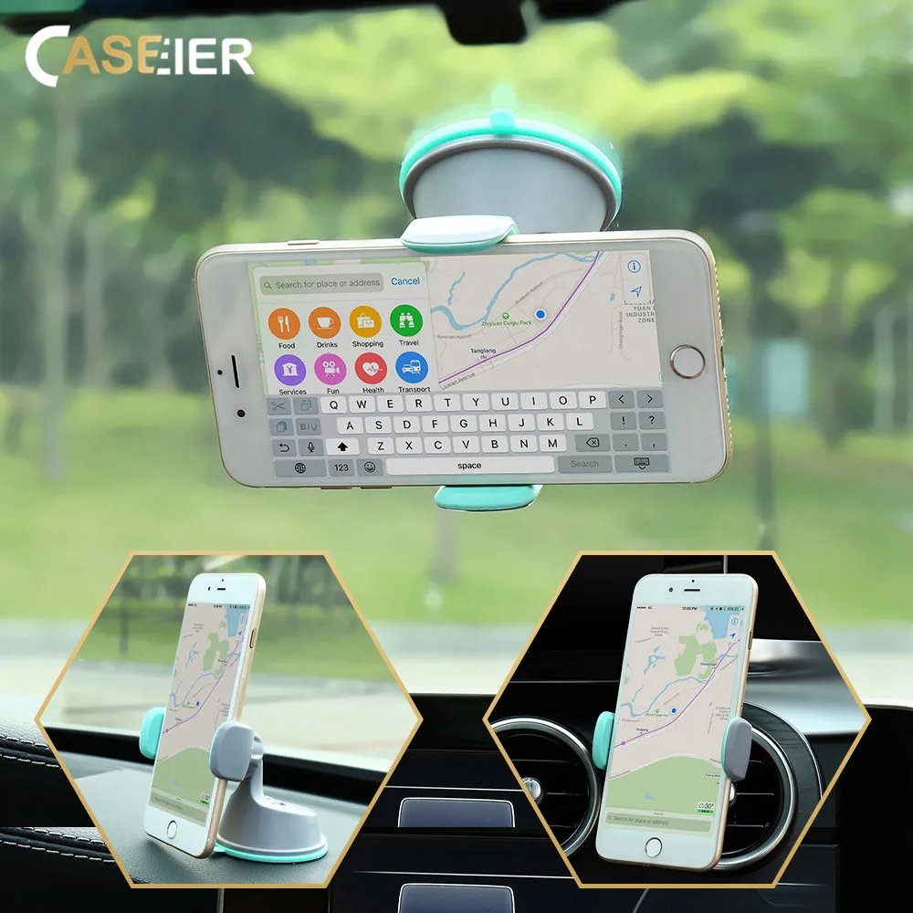 CASEIER Car Phone Holder For Mobile Phone Universal Holders Stand Bracket Air Vent Dashboard Windshield 2 in 1 telefon tutucu
CASEIER Car Phone Holder For Mobile Phone Universal Holders Stand Bracket Air Vent Dashboard Windshield 2 in 1 telefon tutucu