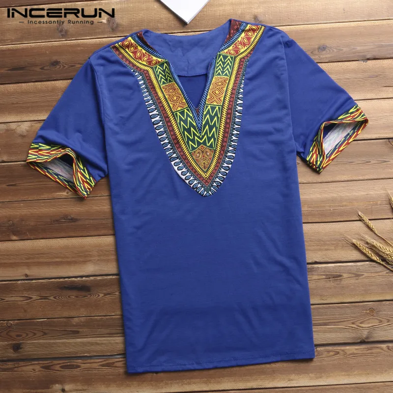INCERUN Arab Big 5XL Men T Shirt Dashiki Printed V Neck Short Sleeve T-shirt Tribal Succinct Camisa Hombre African Men Clothes
INCERUN Arab Big 5XL Men T Shirt Dashiki Printed V Neck Short Sleeve T-shirt Tribal Succinct Camisa Hombre African Men Clothes